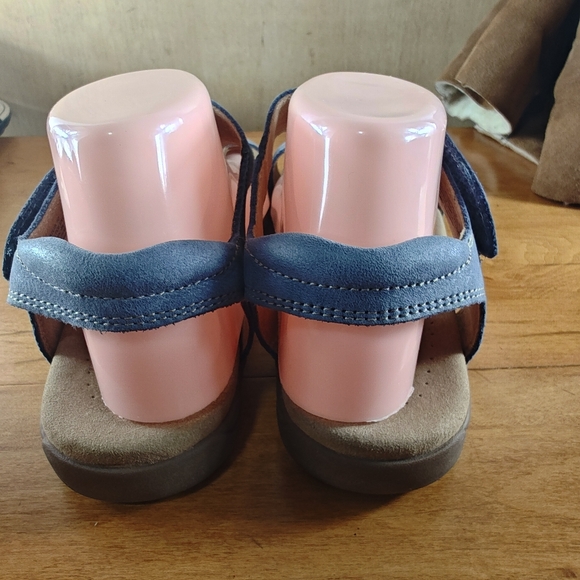 Taos Dark Blue Leather Adjustable Strap Sandals – Women’s Size 10 - Picture 7 of 12